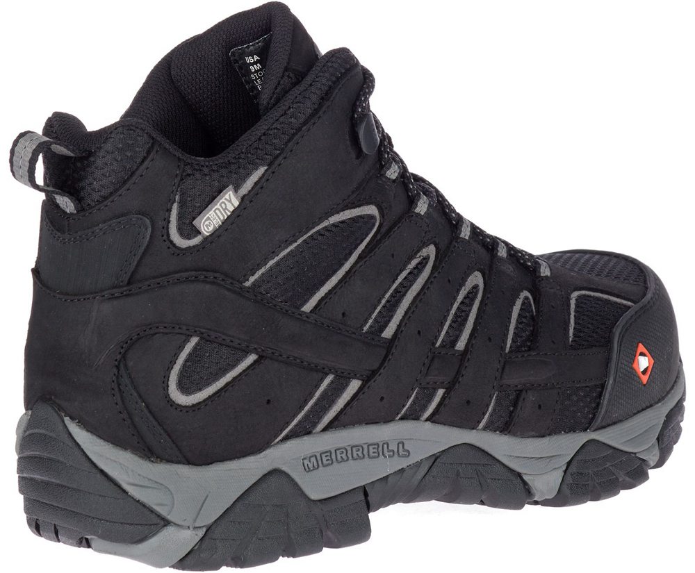 Merrell Støvler Herre - Moab Vertex Mid Waterproof Comp Toe Wide Width - Sort - BZS058741